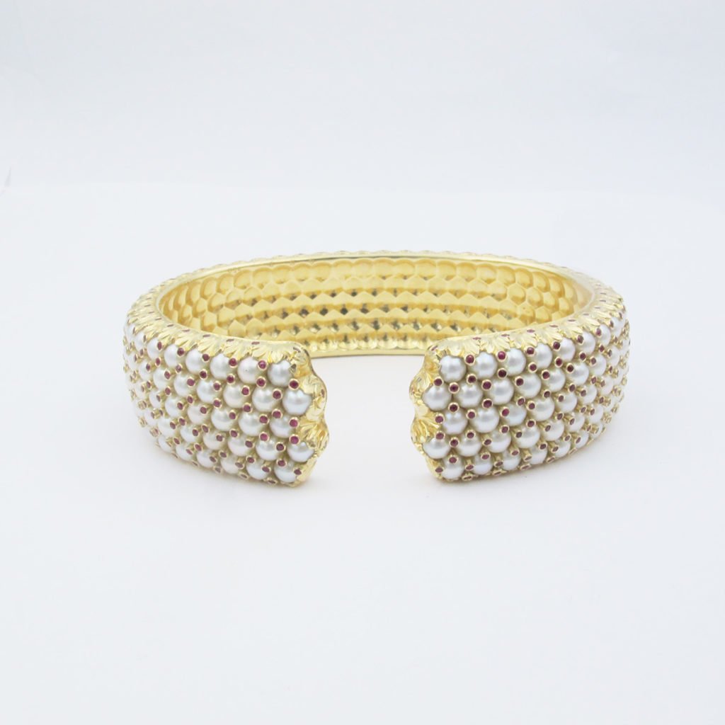 Ruby Pearl Cuff Inside