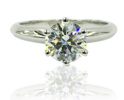 18K White Gold Tulip Solitaire Engagement Ring18K White Gold Tulip Solitaire Engagement Ring