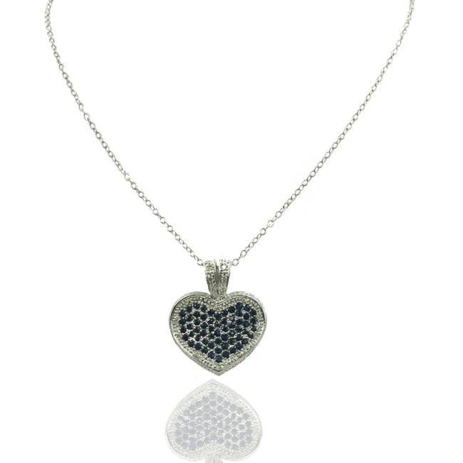 Sapphire Heart Pendant - On Sale!